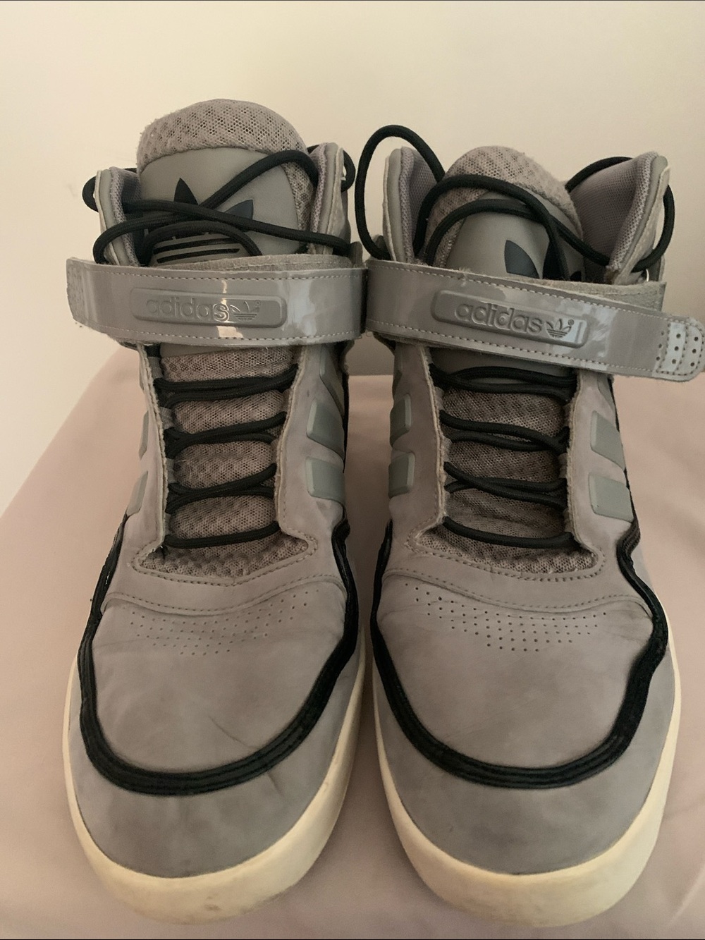 Adidas Adi-Rise Leather/Suede Trainers G47860 Grey 12